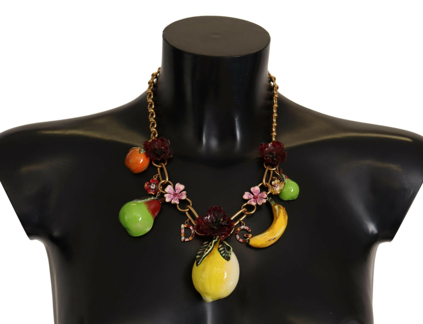 Collier Dolce &amp; Gabbana Chic Gold Statement en forme de fruits de Sicile