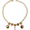 Dolce & Gabbana Gold Clock Statement Crystal Chain Necklace