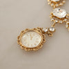 Dolce & Gabbana Gold Clock Statement Crystal Chain Necklace