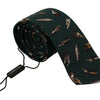 Dolce & Gabbana Black Bottle Fantasy Print Silk Adjustable Accessory Tie