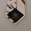 Dolce & Gabbana Pink Pen Dots Print 100% Silk Adjustable Neck Accessory Tie