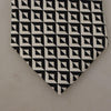 Dolce & Gabbana Black White Geometric 100% Silk Adjustable Accessory Tie