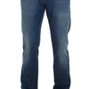 Acht Blue Wash Denim Cotton Stretch Slim Fit Jeans