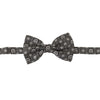 Dolce & Gabbana Black white 100% Silk Adjustable Neck Papillon Tie