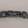 Dolce & Gabbana Black white 100% Silk Adjustable Neck Papillon Tie