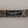 Dolce & Gabbana Black white 100% Silk Adjustable Neck Papillon Tie