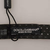 Dolce & Gabbana Gray Polka Dot 100% Silk Neck Papillon Tie