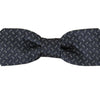 Dolce & Gabbana Blue Gray Polka Dot 100% Silk Neck Papillon Tie