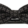 Dolce & Gabbana Black White Polka Dot 100% Silk Neck Papillon Tie