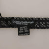 Dolce & Gabbana Black White Polka Dot 100% Silk Neck Papillon Tie