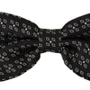 Dolce & Gabbana Black White Polka Dot 100% Silk Neck Papillon Tie