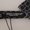 Dolce &amp; Gabbana – Schwarze, weiße, runde Papillon-Krawatte aus 100 % Seide