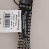 Dolce & Gabbana Black White Flower Pattern Silk Neck Papillon Tie