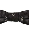 Dolce & Gabbana Black White Polka Dot 100% Silk Neck Papillon Tie