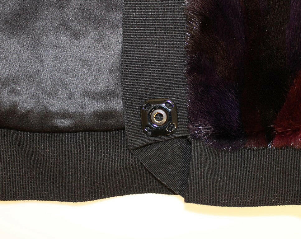 Dolce &amp; Gabbana - Écharpe en fourrure de vison violette exquise