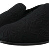 Mocassins noirs élégants en jacquard Dolce &amp; Gabbana