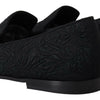 Mocassins noirs élégants en jacquard Dolce &amp; Gabbana