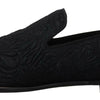 Mocassins noirs élégants en jacquard Dolce &amp; Gabbana