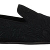 Mocassins noirs élégants en jacquard Dolce &amp; Gabbana