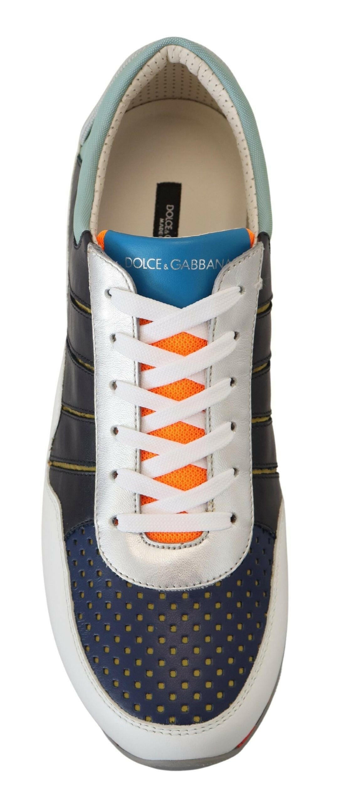 Dolce &amp; Gabbana Mehrfarbige Sport-Sneakers aus Leder