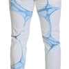 Dolce & Gabbana White Blue Denim Cotton Jeans Stretch Skinny Fit Pant