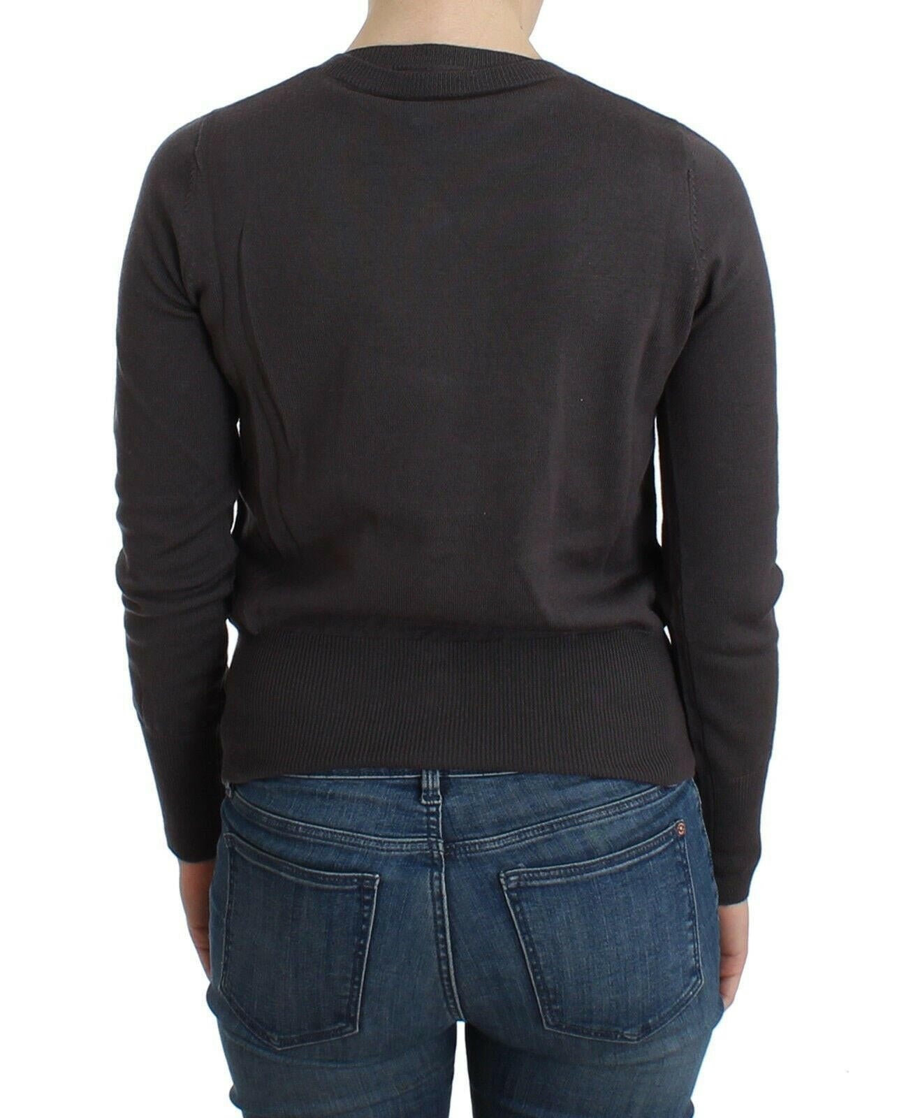 John Galliano Purple Wool Sequined Cardigan Knit Sweater