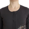 John Galliano Purple Wool Sequined Cardigan Knit Sweater