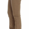 Costume National Beige Straight Leg Denim Pants Stretch Jeans