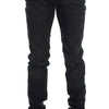 Acht Slim Fit Jeans aus Baumwollstretch in Grau