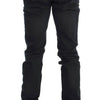 Acht Slim Fit Jeans aus Baumwollstretch in Grau
