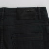 Acht Slim Fit Jeans aus Baumwollstretch in Grau