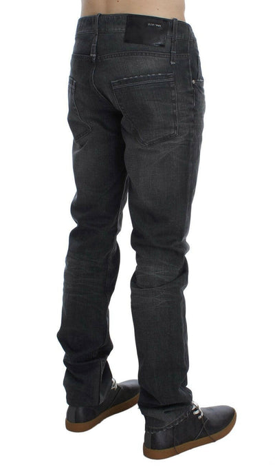 Acht Gray Cotton Regular Low Fit Jeans
