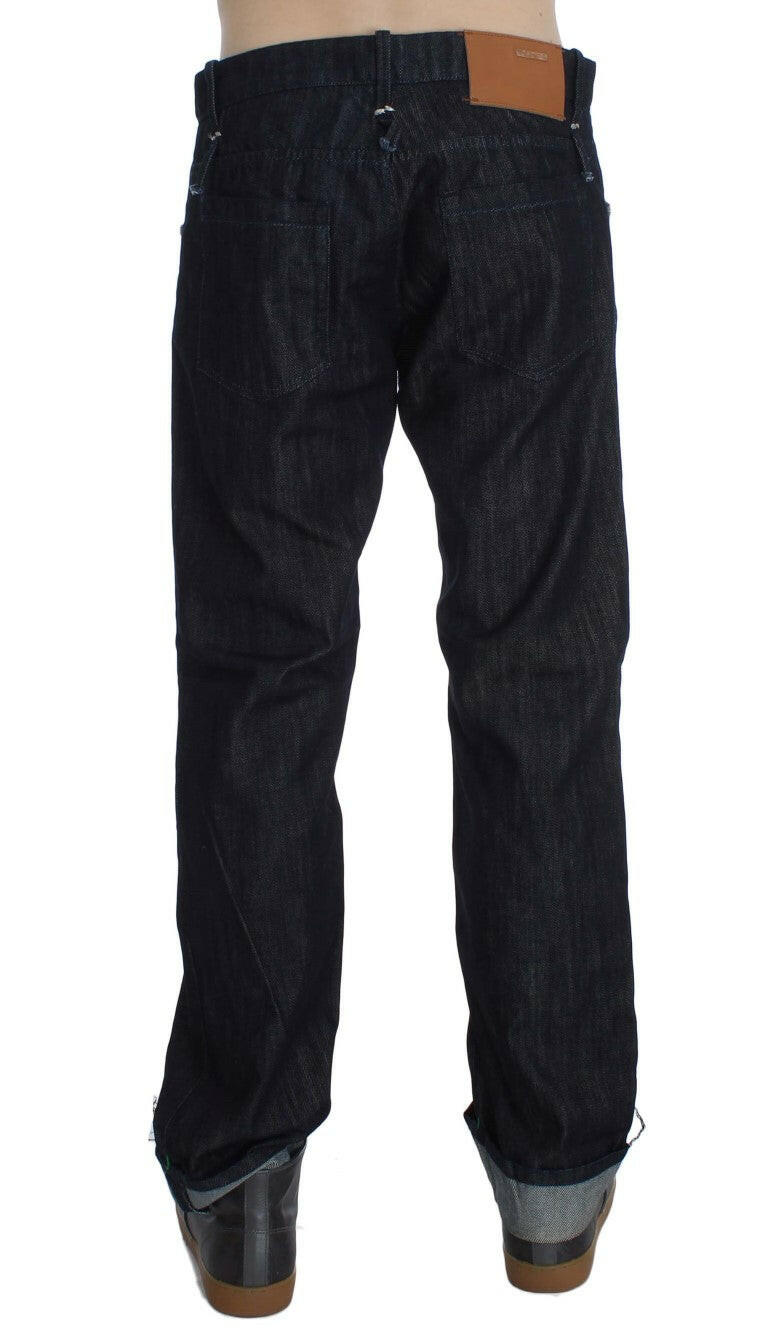 Jean bleu élégant coupe droite pour homme