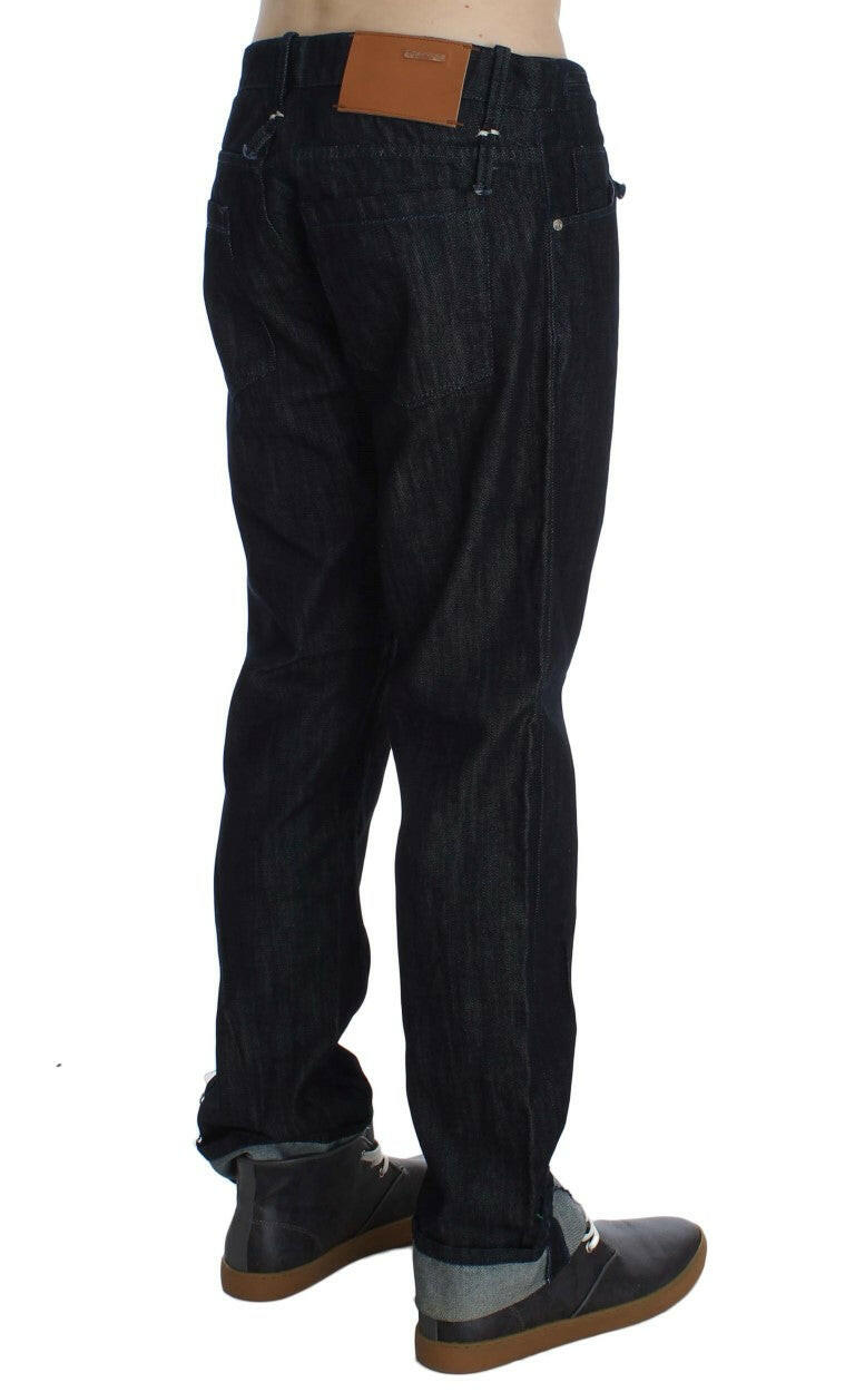 Jean bleu élégant coupe droite pour homme