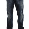 Acht Blue Cotton Regular Straight Fit Jeans