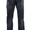 Acht Blue Cotton Regular Straight Fit Jeans