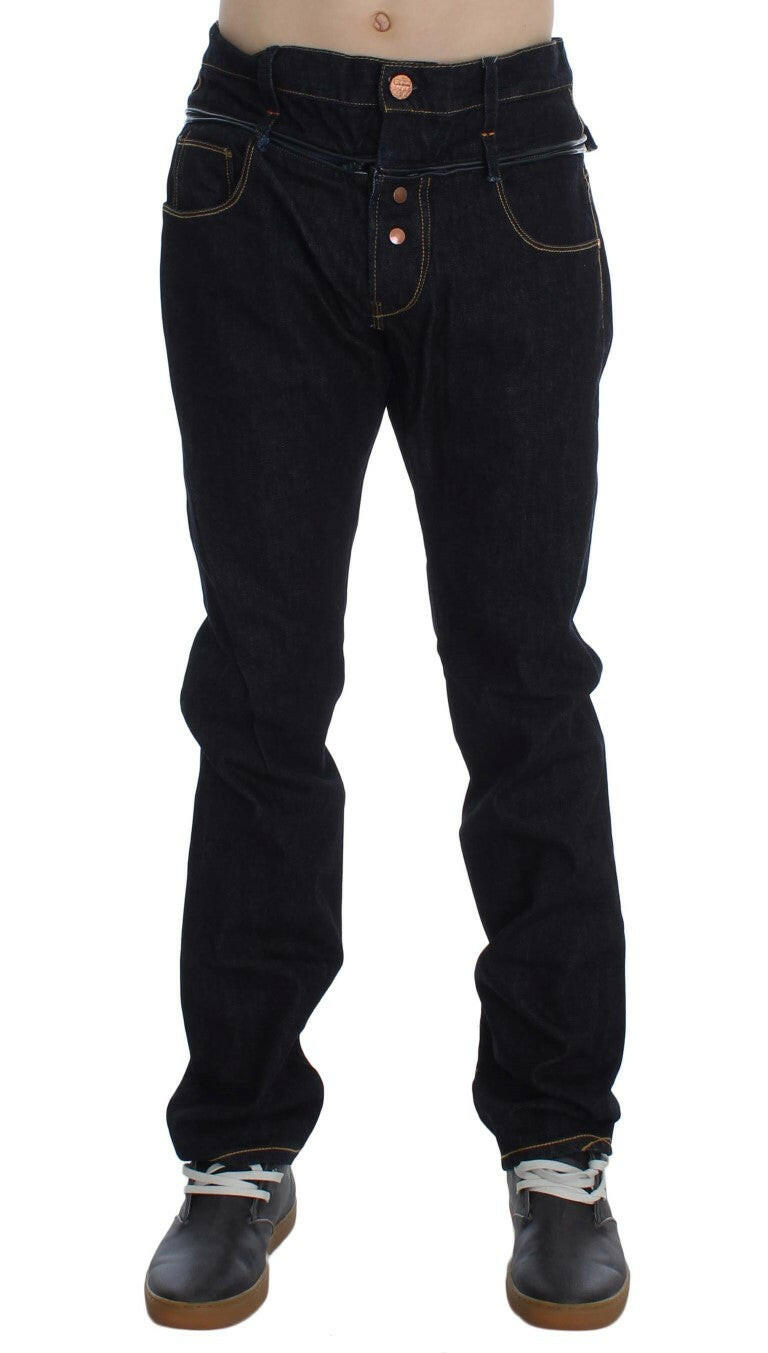 Acht Blue Cotton Regular Straight Fit Jeans