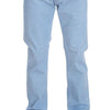 Acht Blue Cotton Stretch Low Waist Fit Jeans