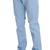 Acht Blue Cotton Stretch Low Waist Fit Jeans