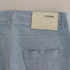 Acht Blue Cotton Stretch Low Waist Fit Jeans