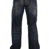 Acht Blue Wash Straight Fit Low Waist Jeans