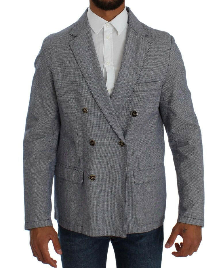 Blazer bleu élégant à double boutonnage Master Coat