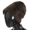 Bonnet luxueux en fourrure de belette marron Dolce &amp; Gabbana
