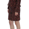 BENCIVENGA Black Multicolor Floral Suit