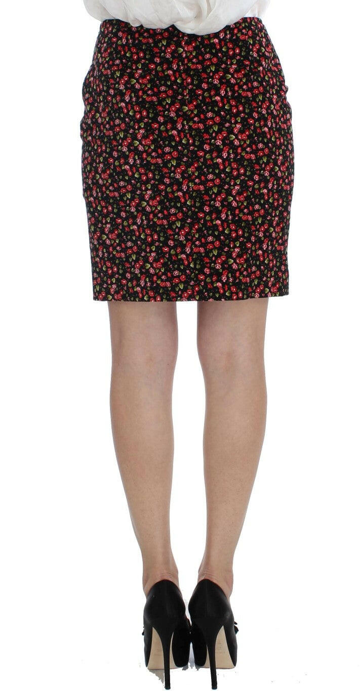 BENCIVENGA Black Multicolor Floral Suit