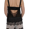 Dolce &amp; Gabbana – Schwarzes Dessous-Top aus Seidenspitze mit Blumenmuster
