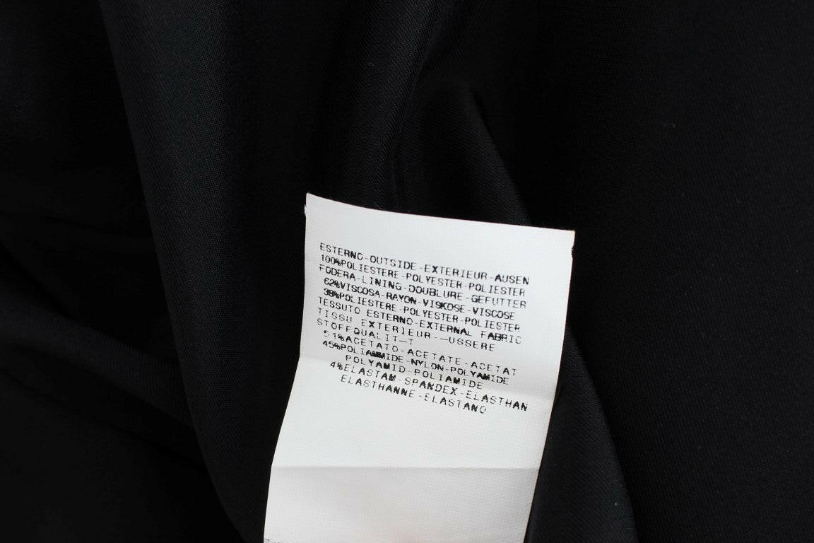 Exte Black Blue Two Piece Suit Skirt & Blazer