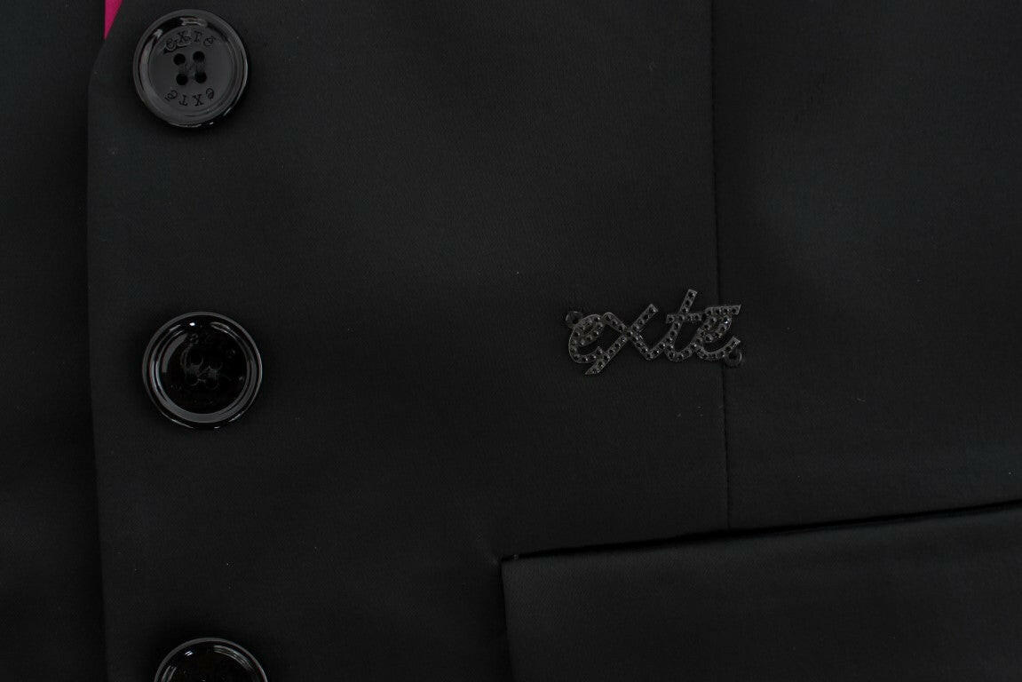 Exte Black Pink Two Piece Suit Skirt & Blazer