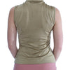 Exte Gold Nylon Turtleneck Top Blouse