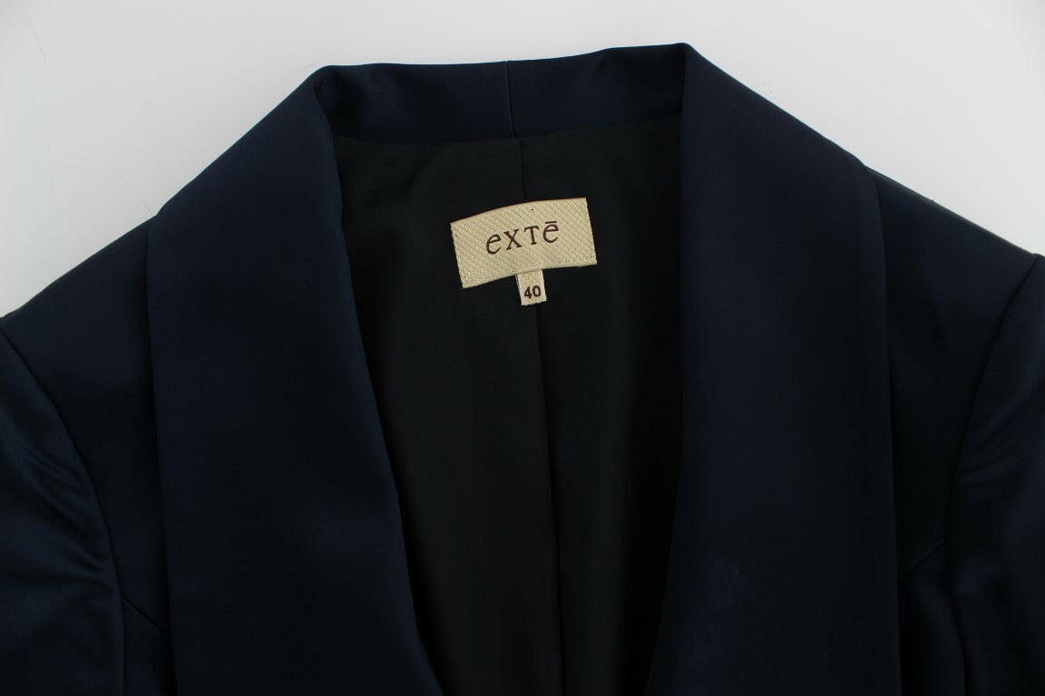 Exte Blue Three Button Single Breasted Blazer Jacket